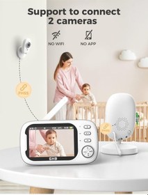 Resim Bebek Monitörü Kamera, 3.5 Inç Video, Vox Modu, Gece Görüşlü, Interkom Ve Ninniler 