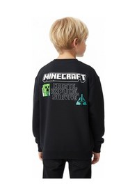Resim Seabubbles Minecraft Erkek Çocuk Sweatshirt St09526 Lacivert 