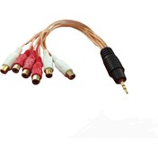 Resim NcpLine 5+1 Ses Sistemi Kablosu 1 Erkek Aux 6 Dişi Rca Kablo Ses Sistemi Bilgisayar Tv Mp3 Arası 