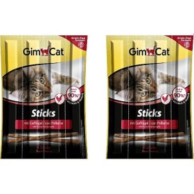 Resim Gimcat Sticks Tavuklu Kedi Ödül Çubukları 2'li 4 x 5 G 