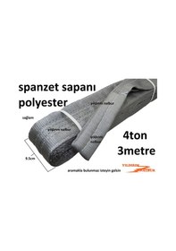 Resim Spanzet Sapanı 4ton -3 Metre Yük Taşıma Çekme Halatı Vinç Halatı 