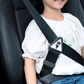 Resim Araba Koltuk Kemer Kiliti, Güvenlik Kemer Onarıcı ve Anti-Boşlama Klipsi - Güvenlik Kemer Düzeltici Kayış, Üçgen Ayar ve Sınırlama, Boyun ve Çene Kayışlarını Önler, Polyester Malzeme, Tüm Araç Tipleri İçin Uygun 