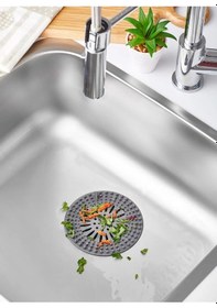 Resim Yuvarlak Süzgeç - Lavabo Süzgeci - Küvet Süzgeci Pembe 
