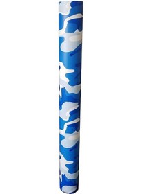 Resim Mavi Beyaz Kamuflaj Folyo 152 Cm X 1 Metre 