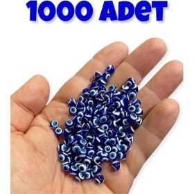 Resim 1000 Adet Ekonomik Paket Mercimek Nazar Boncuğu - Saç Boncuğu - Marteniçka Boncuğu 