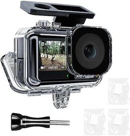 Resim TELESIN DJI Action 5 Pro Action 4/3 Kamera için Su Geçirmez Kılıf, Buğu Önleyici Sualtı Muhafazası Kabuk Kafesi 60M/196FT Derin Dalış Tüplü Şnorkelle Yüzme Hızlı Çıkarma Vidası ile Destekler 