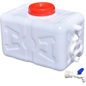 Resim 15l/3.96galon Su Depolama Tankı Musluklu Su Kabı Kamp Su Bidonu Taşınabilir Beyaz 