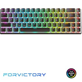 Resim North Odin PRO WL68 LightCore Kablosuz Bluetooth RGB Red Switch Türkçe Mekanik Gaming Klavye 