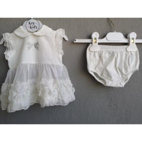 Resim KEY KIDS Bebek Beyaz Külotlu Elbise 1 Ay 