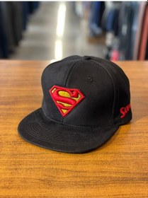 Resim Hamze Superman Siyah Kanvas Hiphop Snapback Rapper Basket Cap Şapka 