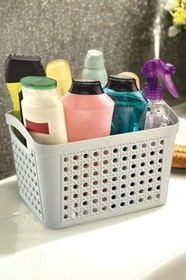Resim Çok Amaçlı Sepet Dolap Içi Düzenleyici Organizer 6,6 Litre Buz Gri 