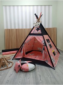 Resim Henna Prime Kızıldereli Çocuk Oyun Çadırı Devrilmeyen Sabitleme Mekanizmalı Galaksi Serisi 