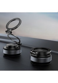 Resim Go Des Gd-hd238 360 Derece Dönebilen Vakum Özellikli Magnetik Telefon Tutucu Siyah 