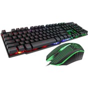 Resim OMAC Kablolu Rgb Işıklı Oyuncu Klavye + Mouse Seti 