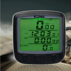 Resim Sunding Bisiklet Hız Göstergesi Su Geçirmez LCD Ekran ile Çok Fonksiyonlu 67g 