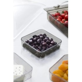 Resim CetKing Akrilik Barok Füme 6 Bölmeli Tek Kapaklı Büyük Kahvaltılık 