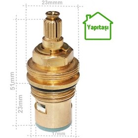 Resim Yapıtaşı YT48 Koç Tip Aç Kapa Batarya-musluk içi salmastra Altın 