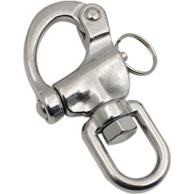 Resim Yatçılık Yelkenli Paslanmaz Çelik Rulo Tipi Döner Yaylı Kelepçe, Özellikler: 128mm 