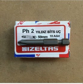 Resim İzeltaş PH2 Sac Vidası için Yıldız Bits Sıkma Uç 50 MM 10 Adet 