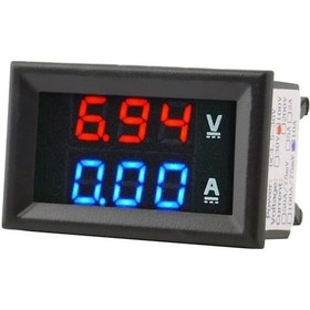 Resim Dijital Voltmetre Dijital Ampermetre DC 100V 10A Gerilim Akım 