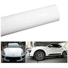 Resim Jeehugo Beyaz Araba Pvc Parlak Renk Değiştirme Filmi - Korozyon Ve Çizik Koruması - 152x30 Cm 