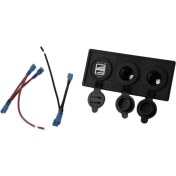 Resim Papajack Evrensel 2. Nesil USB Şarj Cihazı + Güç Kaynağı Soketi + Montaj Çerçevesi Seti (Yurt Dışından) 