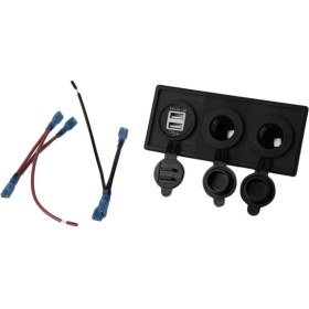 Resim Papajack Evrensel 2. Nesil USB Şarj Cihazı + Güç Kaynağı Soketi + Montaj Çerçevesi Seti (Yurt Dışından) 
