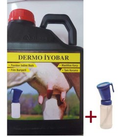 Resim Sağım Sonrası Meme Dezenfektanı Dermo Iyobar 5 Lt + Dezenfekte Kabı 