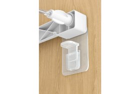 Resim Gampus Yapışkan Raf Köşe Tutucu Klips 4 Adet Şeffaf Yapışkanlı 