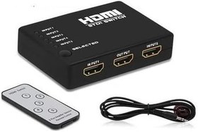 Resim Hdmi Çoklayıcı Çoğaltıcı Switch 5 Port Kumandalı Ir Alıcılı 