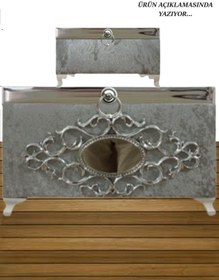 Resim Hasret Çeyiz Çeyiz Sandık Damat Nişan Bohça Gelin Sandığı 2li 0307 