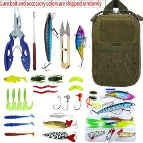Resim Tam Balıkçılık Seti, Çantası, Makas, ve Lüretin Pliers ile - Balıkçılık Maceraları için Mükemmel 