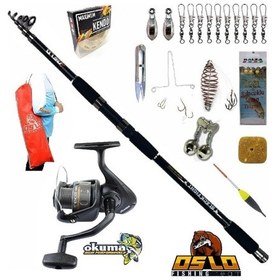 Resim Revenger Rv-65 Oslo Black Fight 360cm 100-200gr Profesyonel Surf Sazan Kıyı Olta Takımı Seti 