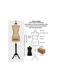 Resim Videolu Ürün-36 Beden Keten Kumaşlı Terzi Prova Mankeni 527201021 