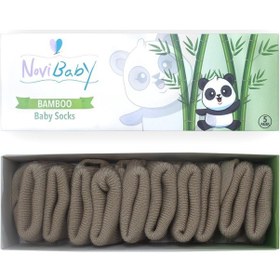 Resim Novibaby 5'li Bambu Yenidoğan Bebek Çorabı I Beige I 0-6 ay "Karışık Renkli" 