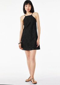 Resim Koton Regular Fit Halter Yaka Kadın Elbise 6SAK80021PW Siyah 