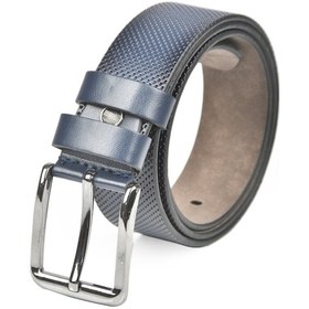 Resim Deepsea Erkek Lacivert 4 Cm Eninde Nokta Desenli Suni Deri Kemer 2402610 Lacivert 