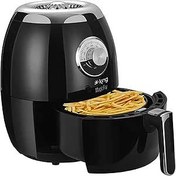 Resim King KYF25 Magicfry Sıcak Hava Fritözü, 2.6 L Kapasite, Turbo Motor Gücü, Makinede Yıkanabilir, Siyah 