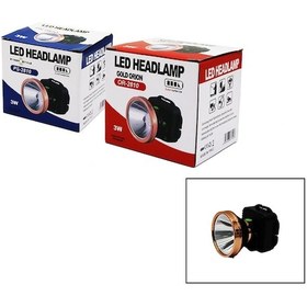 Resim 3w Pilli Kafa Lambası Fener Oynar Başlı Kahverengi 