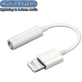 Resim Apple Arayüzüne Uygun 3.5mm Kulaklık Adaptörü, Evrensel Ses Dönüştürücü iOS Sistemi ile Uyumlu, Araba/Kulaklık Adaptörü, for iPhone Çok Model için Kararlı Bağlantı 