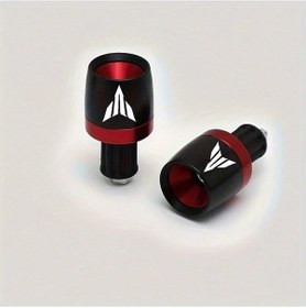 Resim Hightower Red 2 Adet Evrensel Motorcycle Handlebar Tıpası Alüminyum Alaşım Tutacak Yamaha 