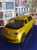 Resim OYUNCAKSAHİLİ Volkswagen ID Buzz 2023 Model 1:36 Ölçek Metal Araba Koleksiyon Demir Minibüs Gold 