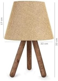 Resim Bohhem Evmodu Tasarım Luce Üç Ayaklı Ahşap Abajur No Color 