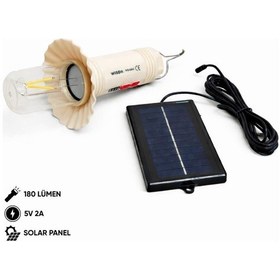 Resim Şarj Edilebilir Kamp Lambası - Wison - Solar Şarjlı Ws-688 Çok Renkli 