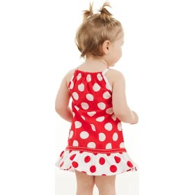 Resim Denokids Kırmızı Puantiye Kız Bebek Yazlık Elbise 