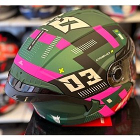 Resim Mt Cosmo Sv Sergio Garcia D18 Mat Açık Kask Haki - Pembe 