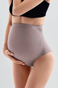 Resim Seamless (Dikişsiz) Yumuşak Dokulu Esnek Hamile Külodu 3'lü Paket 27K02 - Siyah-Antrasit-Bej / M 