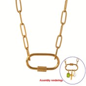 Resim 1 adet Şık DIY Pendentli Kolye, Ayarlanabilir Titanyum Çelik Kağıt Klemensi Zincir, Hipoalerjenik, Günlük Giyme ve Hediye Verme İçin Mükemmel, Hediyelik Kutu Dahil - Sevgililer Günü, Noel, Doğum Günü, Anneler Günü için İdeal 