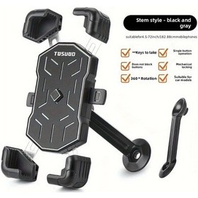 Resim Chuangyinshop Tosuod Elektrikli Araç Telefon Tutucu Motorcycle Bisiklet Navigasyon Titreşim Önleyici Ayakta Siyah Dik Durum Stili Siyah 
