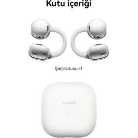 Resim HUAWEI Freeclip 2, açık kulak tasarımlı bluetooth kulaklık, Hafif Tasarımla Gün Boyu Rahat Kullanım, 38 Saate Varan Pil Ömrü, (HUAWEI Türkiye Garantili), Beyaz 